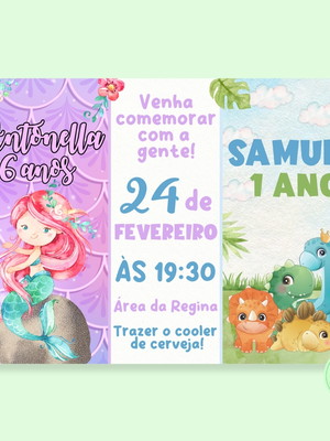 Convite virtual com dois temas