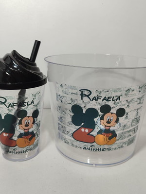 Kit pipoca com twister 300ml mickey