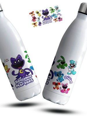 Garrafa térmica squeeze smiling critters poppy playtime.