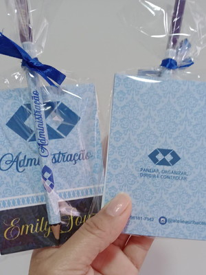 Kit bloquinho de notas + lápis - curso de administração