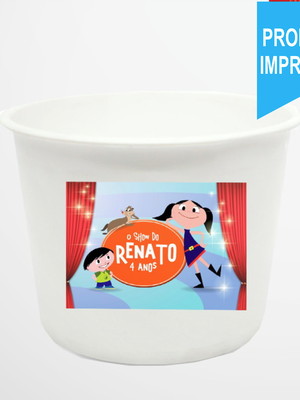 Rótulo balde pipoca o show da luna
