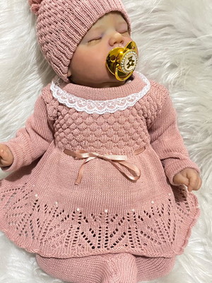 Kit prematuro com vestido 4 peças