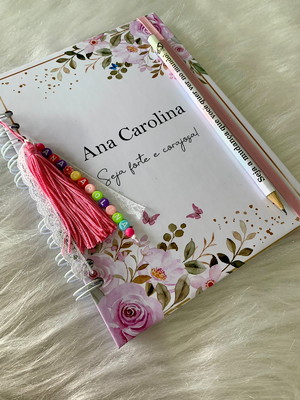 Caderno de anotações com versículos bíblicos agenda a5
