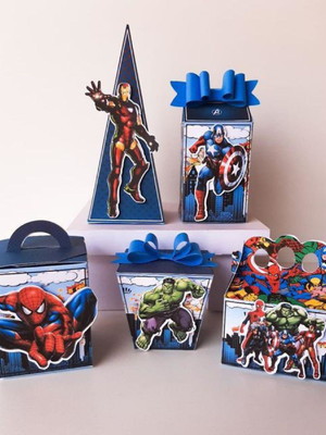 Kit pegue e monte super heróis 50 unidades