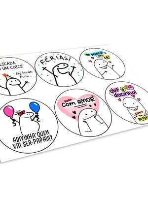 Papel arroz comestível bento cake flork meme 9,5 cm
