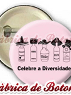 Boton 2,5cm celebre a diversidade