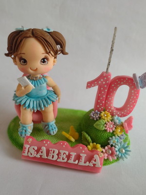 Topo de bolo menina