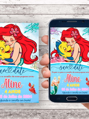 Convite save the date - ariel
