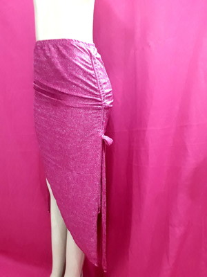 Saia franzida lurex brilho