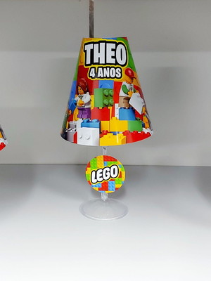 Centro de mesa abajur lego com led