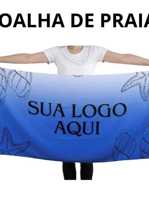 Toalha praia personalizada com sua logo / arte 280gr