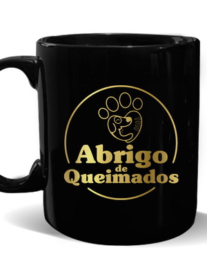 Caneca preta personalizada de porcelana 300ml - 36 unidades