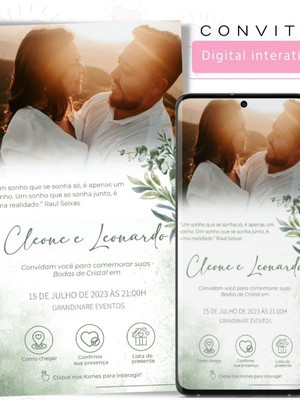 Convite digital interativo casamento