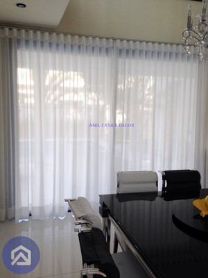 Cortina para trilho em gaze de linho 3,00 x 2,80