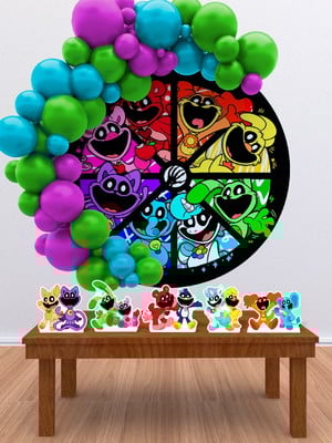 Kit painel redondo +display smiling critters poppy play time