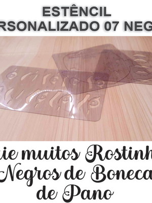 Kit estêncil personalizado nº 07 3 tamanhos