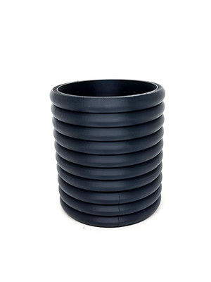 Vaso poppy curvo 3d - 15 cm de altura