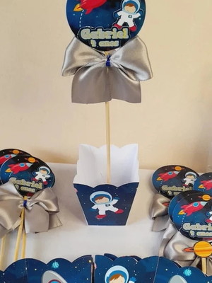 Kit 40 - cachepo centro de mesa - astronauta