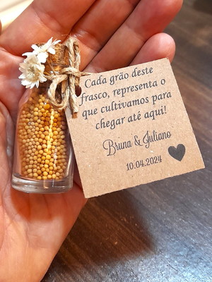 Lembrancinha casamento evangélico grão de mostarda