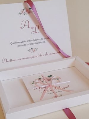 Caixinha para padrinhos de casamento