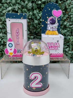 Kit personalizado astronauta menina 15 peças
