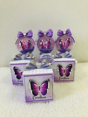 Caixas borboleta lilás/lembrancinha borboleta personalizada