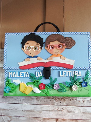 Maleta da leitura encapada só frente .