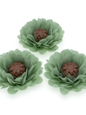 100 forminhas para doces margarida - verde oliva