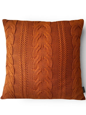 Almofada de tricot ( capa ) - terracota.