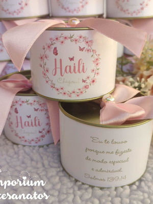 Kit com 40 tubolatas floral 7x5cm