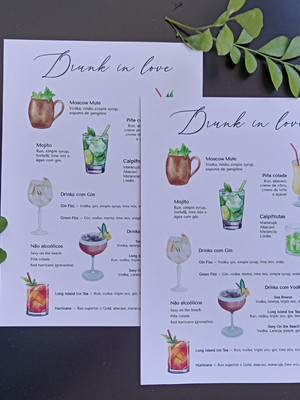 Menu de drinks