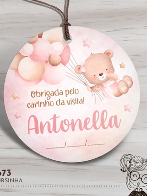 Tag redonda ursinha - 00673