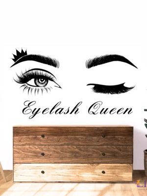 Adesivo de parede sobrancelhas lash design