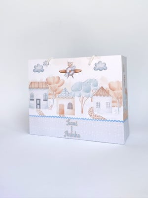 Sacolinha personalizada ursinho aviador