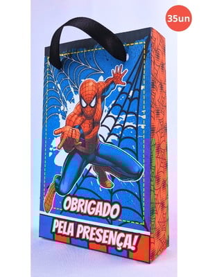 Kit 35 sacolinha homem aranha personalizado com lacinhos
