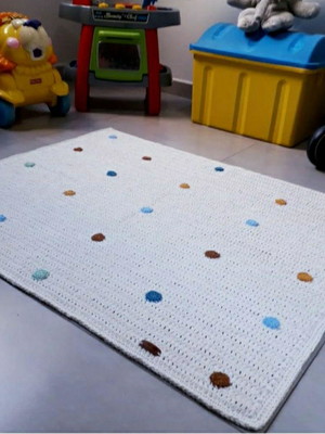 Tapete 1,2m x 1.95m de croche