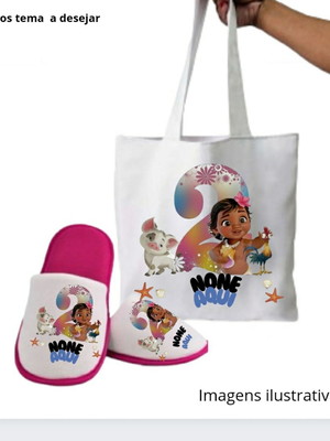 Sacolinha temática com pantufa