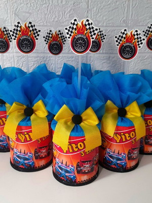 Centros de mesa hotwheels 3