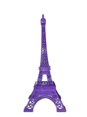 Mini torre eiffel de metal lilás