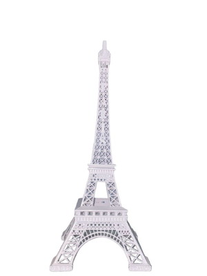 Mini torre eiffel de metal branca