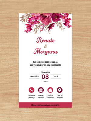 Convite de casamento digital
