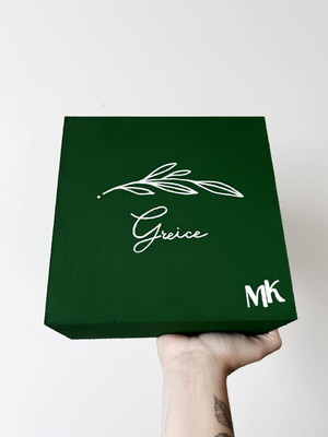 Caixa de padrinhos verde musgo 20x20x5