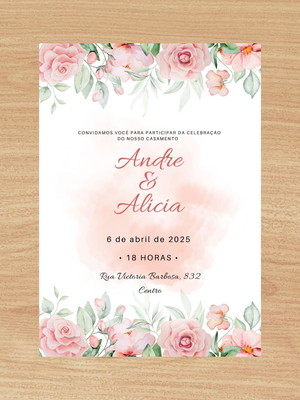 Convite de casamento digital