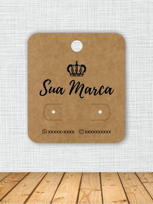 100 tags para joias personalizadas kraft