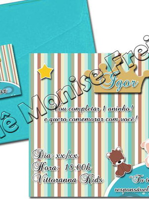Convite pequeno príncipe 10x7 com envelope e adesivo