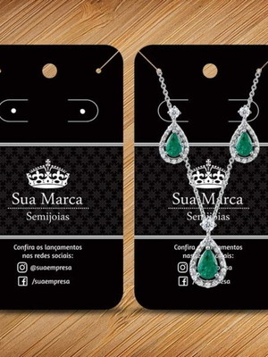 100 tags cartelas de brincos personalizadas bijuterias