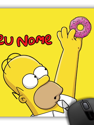 Mousepad personalizado simpsons com nome