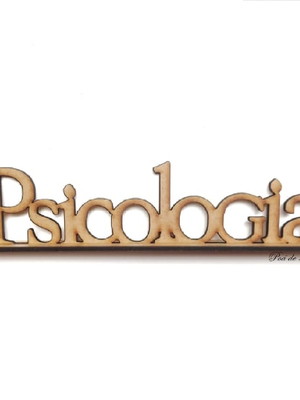 Palavra decorativa psicologia mdf cru para artesanato