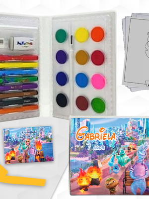 Estojo de pintura elementos disney personalizado