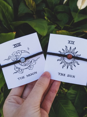 Pulseiras sol e lua - casal / amizade